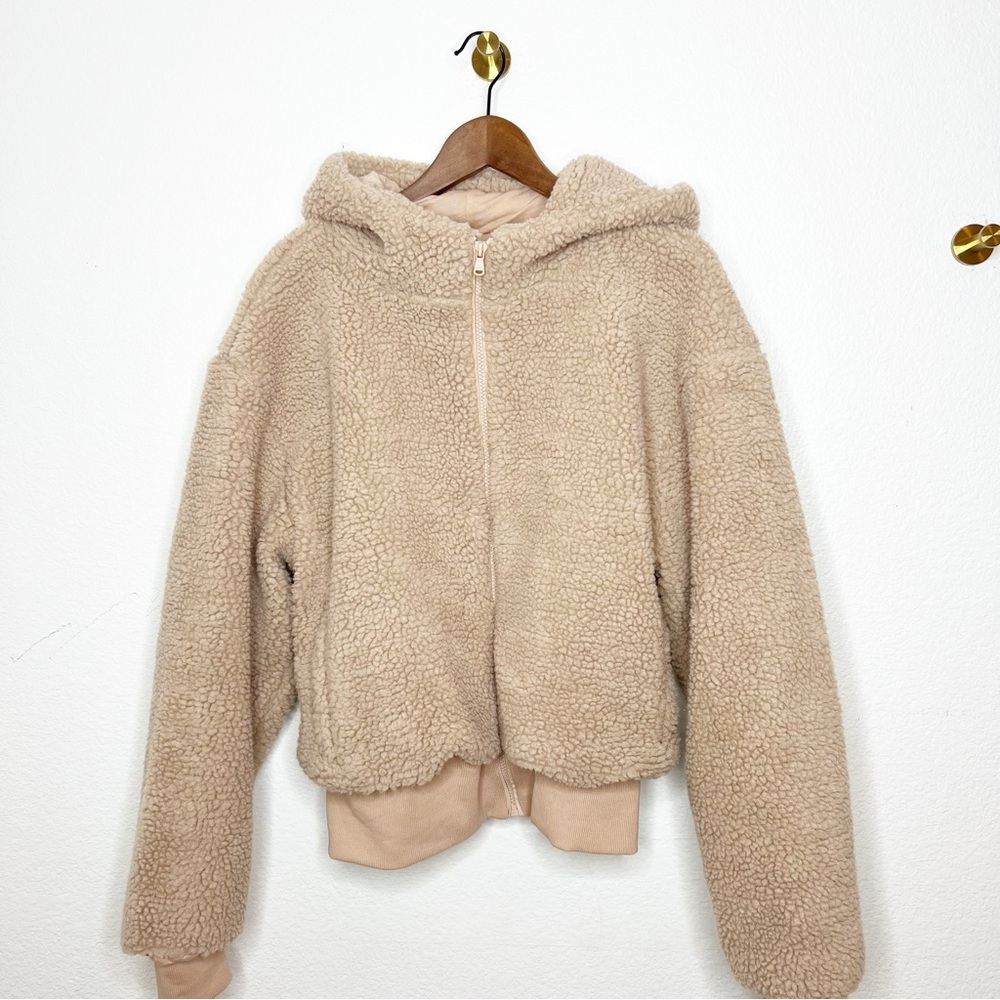 Fabletics Summit Sherpa Hooded Zip Up Teddy Jacket XL